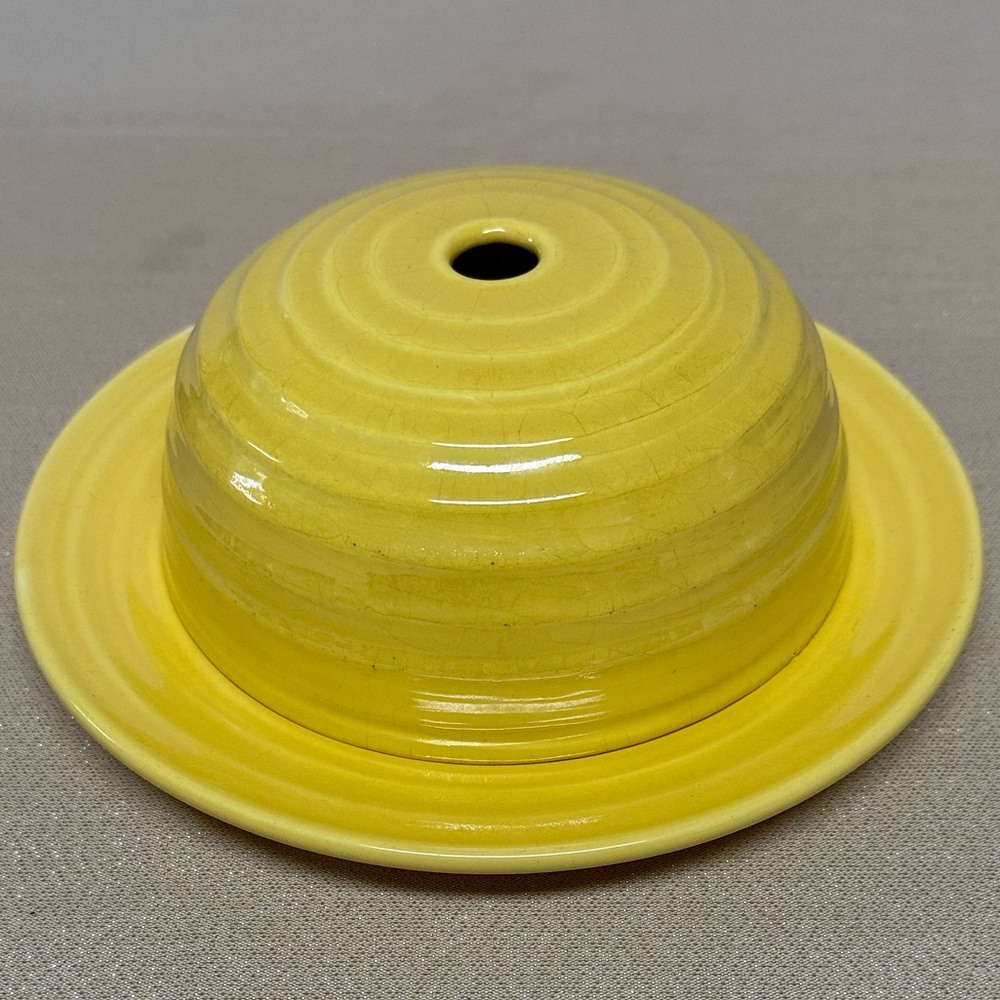 Stangl pottery Yellow covered plate Butter Dish